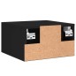 vidaXL Mesita de noche de pared negro 35x35x20 cm vidaXL Mesita de noche de pared negro 35x35x20 cm