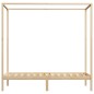 vidaXL Estructura de cama con dosel madera maciza pino 90x200 cm