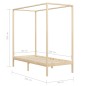 vidaXL Estructura de cama con dosel madera maciza pino 90x200 cm