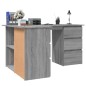 vidaXL Escritorio de esquina contrachapada gris Sonoma 145x100x76 cm vidaXL Escritorio de esquina contrachapada gris Sonoma 145x100x76 cm