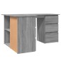 vidaXL Escritorio de esquina contrachapada gris Sonoma 145x100x76 cm vidaXL Escritorio de esquina contrachapada gris Sonoma 145x100x76 cm