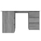 vidaXL Escritorio de esquina contrachapada gris Sonoma 145x100x76 cm vidaXL Escritorio de esquina contrachapada gris Sonoma 145x100x76 cm