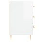 vidaXL Mesita de noche madera de ingeniería blanco brillo 40x40x66 cm vidaXL Mesita de noche madera de ingeniería blanco brillo 40x40x66 cm