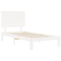 vidaXL Estructura de cama con cabecero madera maciza blanco vidaXL Estructura de cama con cabecero madera maciza blanco