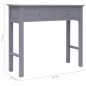 vidaXL Mesa consola de madera gris 90x30x77 cm vidaXL Mesa consola de madera gris 90x30x77 cm