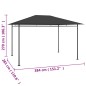 vidaXL Cenador gris antracita 384x281x270 cm 180 g/m² vidaXL Cenador gris antracita 384x281x270 cm 180 g/m²