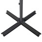 vidaXL Sombrilla de jardín con palo de aluminio negro 500 cm 