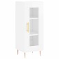 vidaXL Aparador de madera contrachapada blanco brillante 34,5x34x90 cm vidaXL Aparador de madera contrachapada blanco brillante 34,5x34x90 cm