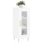 vidaXL Aparador de madera contrachapada blanco brillante 34,5x34x90 cm vidaXL Aparador de madera contrachapada blanco brillante 34,5x34x90 cm