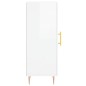 vidaXL Aparador de madera contrachapada blanco brillante 34,5x34x90 cm vidaXL Aparador de madera contrachapada blanco brillante 34,5x34x90 cm