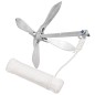 vidaXL Ancla plegable con cuerda hierro maleable plateado 12 kg