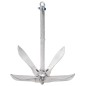 vidaXL Ancla plegable con cuerda hierro maleable plateado 12 kg