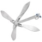 vidaXL Ancla plegable con cuerda hierro maleable plateado 12 kg
