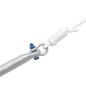 vidaXL Ancla plegable con cuerda hierro maleable plateado 12 kg