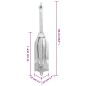 vidaXL Ancla plegable con cuerda hierro maleable plateado 12 kg