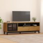 vidaXL Mueble de TV con puerta de vidrio FLAM madera pino 158x40x50 cm vidaXL Mueble de TV con puerta de vidrio FLAM madera pino 158x40x50 cm