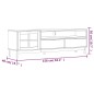vidaXL Mueble de TV con puerta de vidrio FLAM madera pino 158x40x50 cm vidaXL Mueble de TV con puerta de vidrio FLAM madera pino 158x40x50 cm