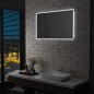 vidaXL Espejo de pared de baño con LED y sensor táctil 100x60 cm vidaXL Espejo de pared de baño con LED y sensor táctil 100x60 cm