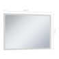 vidaXL Espejo de pared de baño con LED y sensor táctil 100x60 cm vidaXL Espejo de pared de baño con LED y sensor táctil 100x60 cm
