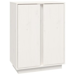 vidaXL Aparador de madera maciza de pino blanco 60x35x80 cm