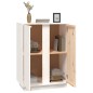 vidaXL Aparador de madera maciza de pino blanco 60x35x80 cm vidaXL Aparador de madera maciza de pino blanco 60x35x80 cm