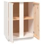 vidaXL Aparador de madera maciza de pino blanco 60x35x80 cm vidaXL Aparador de madera maciza de pino blanco 60x35x80 cm