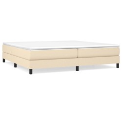 vidaXL Estructura de cama box spring tela color crema 200x200 cm