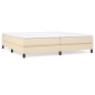 vidaXL Estructura de cama box spring tela color crema 200x200 cm vidaXL Estructura de cama box spring tela color crema 200x200 cm