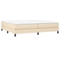 vidaXL Estructura de cama box spring tela color crema 200x200 cm vidaXL Estructura de cama box spring tela color crema 200x200 cm