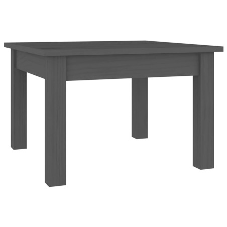 vidaXL Mesa de centro de madera maciza de pino gris 45x45x30 cm