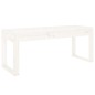 vidaXL Banco de jardín madera maciza de pino blanco 110x38x45 cm vidaXL Banco de jardín madera maciza de pino blanco 110x38x45 cm
