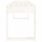 vidaXL Banco de jardín madera maciza de pino blanco 110x38x45 cm vidaXL Banco de jardín madera maciza de pino blanco 110x38x45 cm