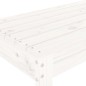 vidaXL Banco de jardín madera maciza de pino blanco 110x38x45 cm vidaXL Banco de jardín madera maciza de pino blanco 110x38x45 cm