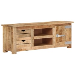 vidaXL Mueble para TV de madera maciza de mango rugosa 110x30x40 cm