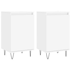 vidaXL Aparadores 2 uds madera de ingeniería blanco 40x35x70 cm