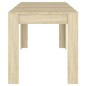 vidaXL Mesa de comedor contrachapada color roble sonoma 140x74,5x76 cm vidaXL Mesa de comedor contrachapada color roble sonoma 140x74,5x76 cm
