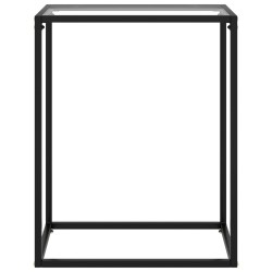 vidaXL Mesa consola vidrio templado transparente 60x35x75 cm