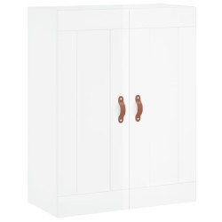 vidaXL Armario de pared madera ingeniería blanco brillo 69,5x34x90 cm