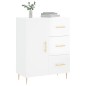 vidaXL Aparador de madera contrachapada blanco brillante 69,5x34x90 cm vidaXL Aparador de madera contrachapada blanco brillante 69,5x34x90 cm
