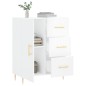 vidaXL Aparador de madera contrachapada blanco brillante 69,5x34x90 cm vidaXL Aparador de madera contrachapada blanco brillante 69,5x34x90 cm