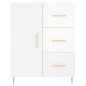 vidaXL Aparador de madera contrachapada blanco brillante 69,5x34x90 cm vidaXL Aparador de madera contrachapada blanco brillante 69,5x34x90 cm