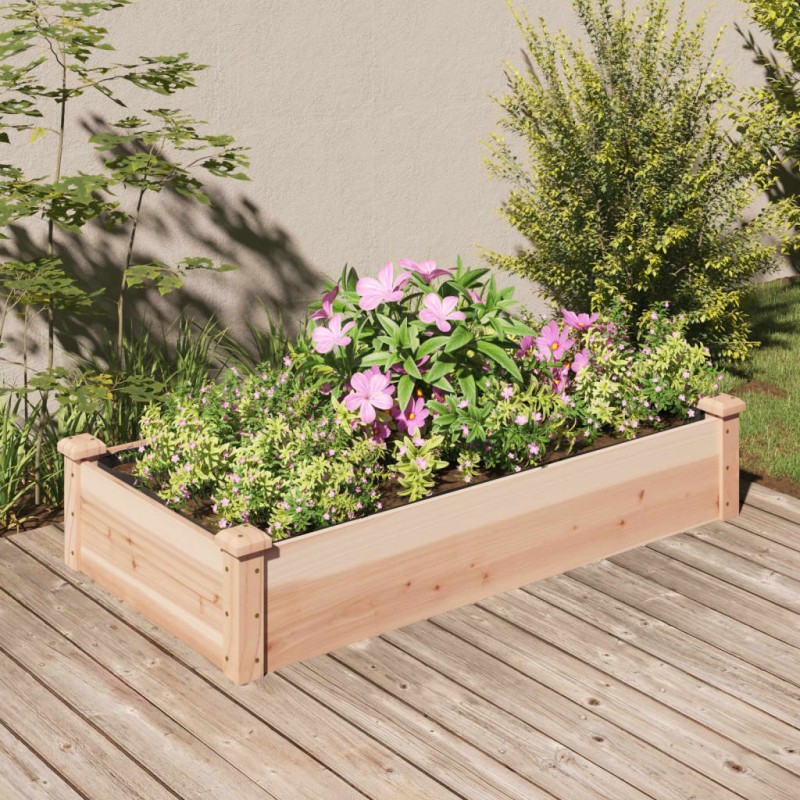 vidaXL Jardinera arriate con forro madera maciza abeto 120x60x25 cm vidaXL Jardinera arriate con forro madera maciza abeto 120x60x25 cm