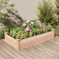 vidaXL Jardinera arriate con forro madera maciza abeto 120x60x25 cm vidaXL Jardinera arriate con forro madera maciza abeto 120x60x25 cm