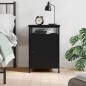 vidaXL Mesita de noche madera contrachapada negro 40x42x60 cm vidaXL Mesita de noche madera contrachapada negro 40x42x60 cm