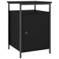 vidaXL Mesita de noche madera contrachapada negro 40x42x60 cm vidaXL Mesita de noche madera contrachapada negro 40x42x60 cm