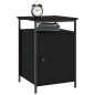 vidaXL Mesita de noche madera contrachapada negro 40x42x60 cm vidaXL Mesita de noche madera contrachapada negro 40x42x60 cm