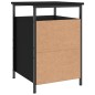 vidaXL Mesita de noche madera contrachapada negro 40x42x60 cm vidaXL Mesita de noche madera contrachapada negro 40x42x60 cm