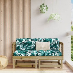 vidaXL Sofás esquineros con cojines 2 uds madera de pino impregnada