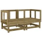 vidaXL Sofás esquineros con cojines 2 uds madera de pino impregnada vidaXL Sofás esquineros con cojines 2 uds madera de pino impregnada
