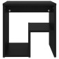 vidaXL Mesita de noche madera contrachapada negro 40x30x40 cm